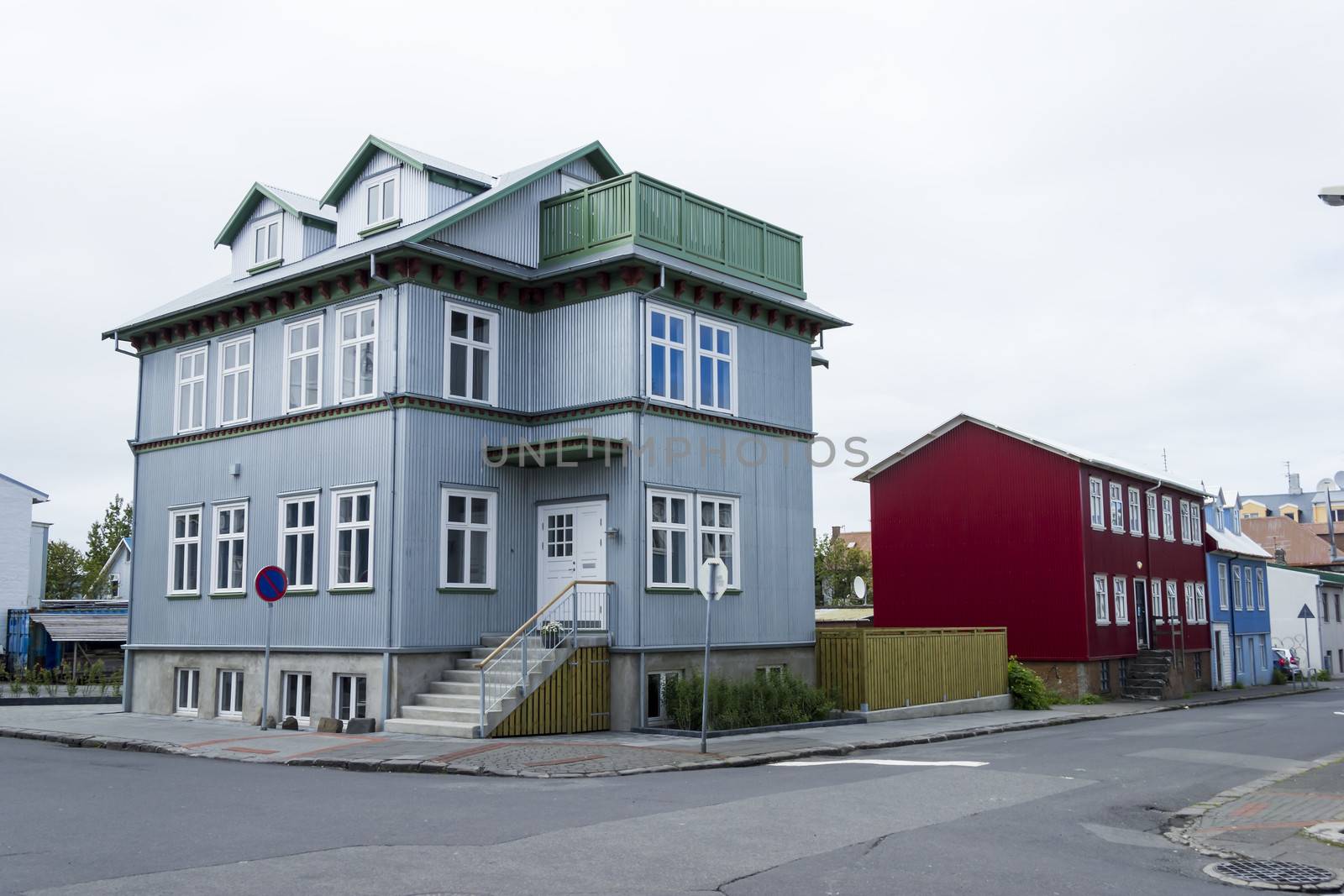 Buildings in Reykjavik  by Tetyana