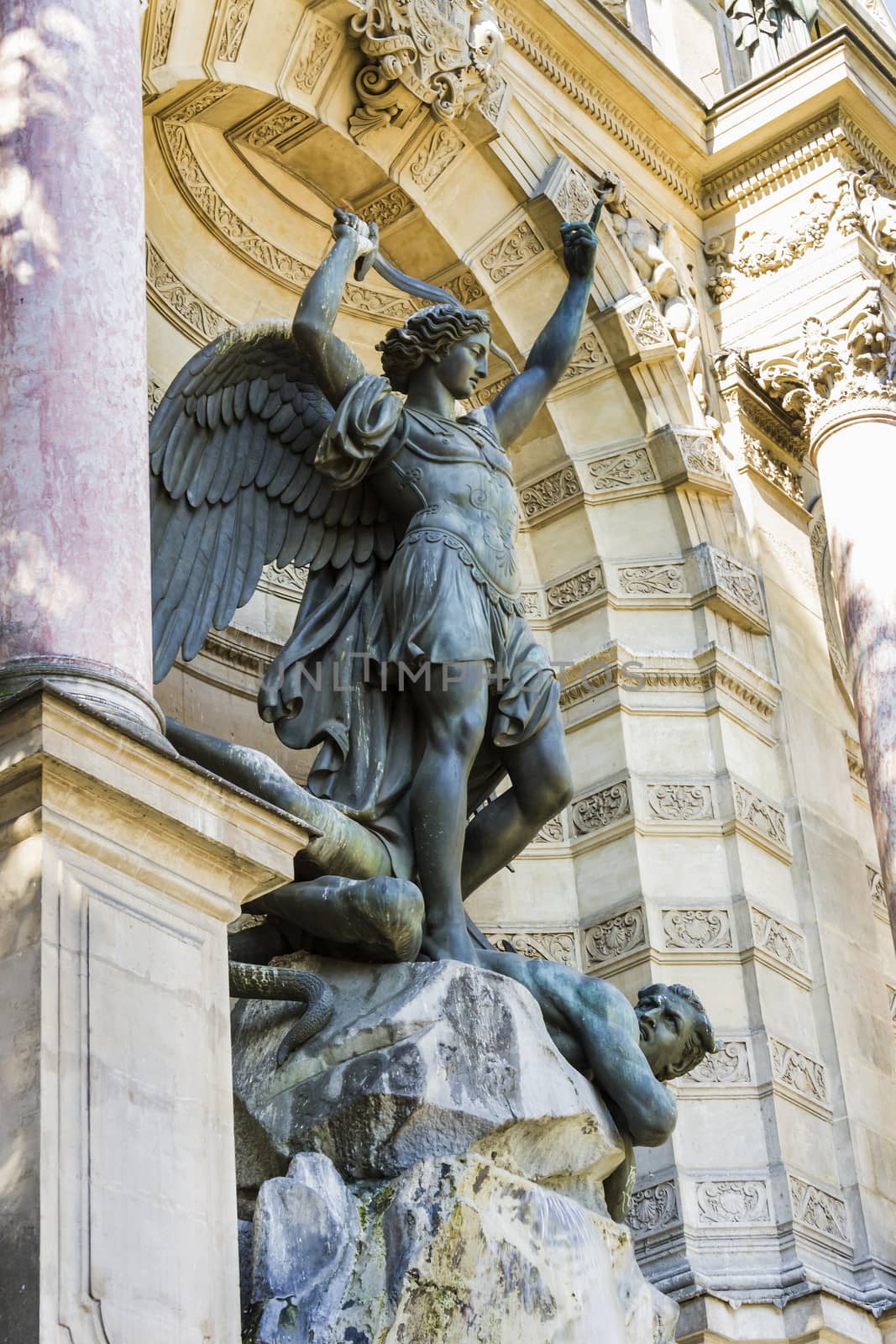 Saint Michael fountain , Paris, France by Tetyana