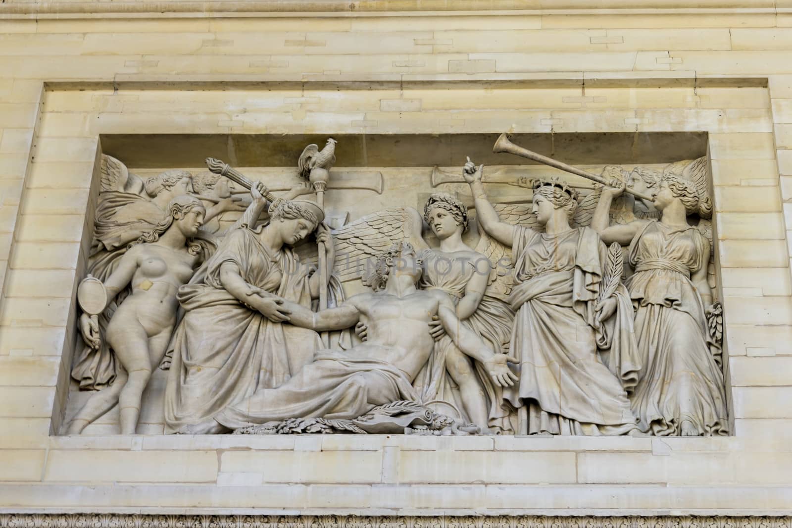 bas relief, Pantheon, Paris, France by Tetyana