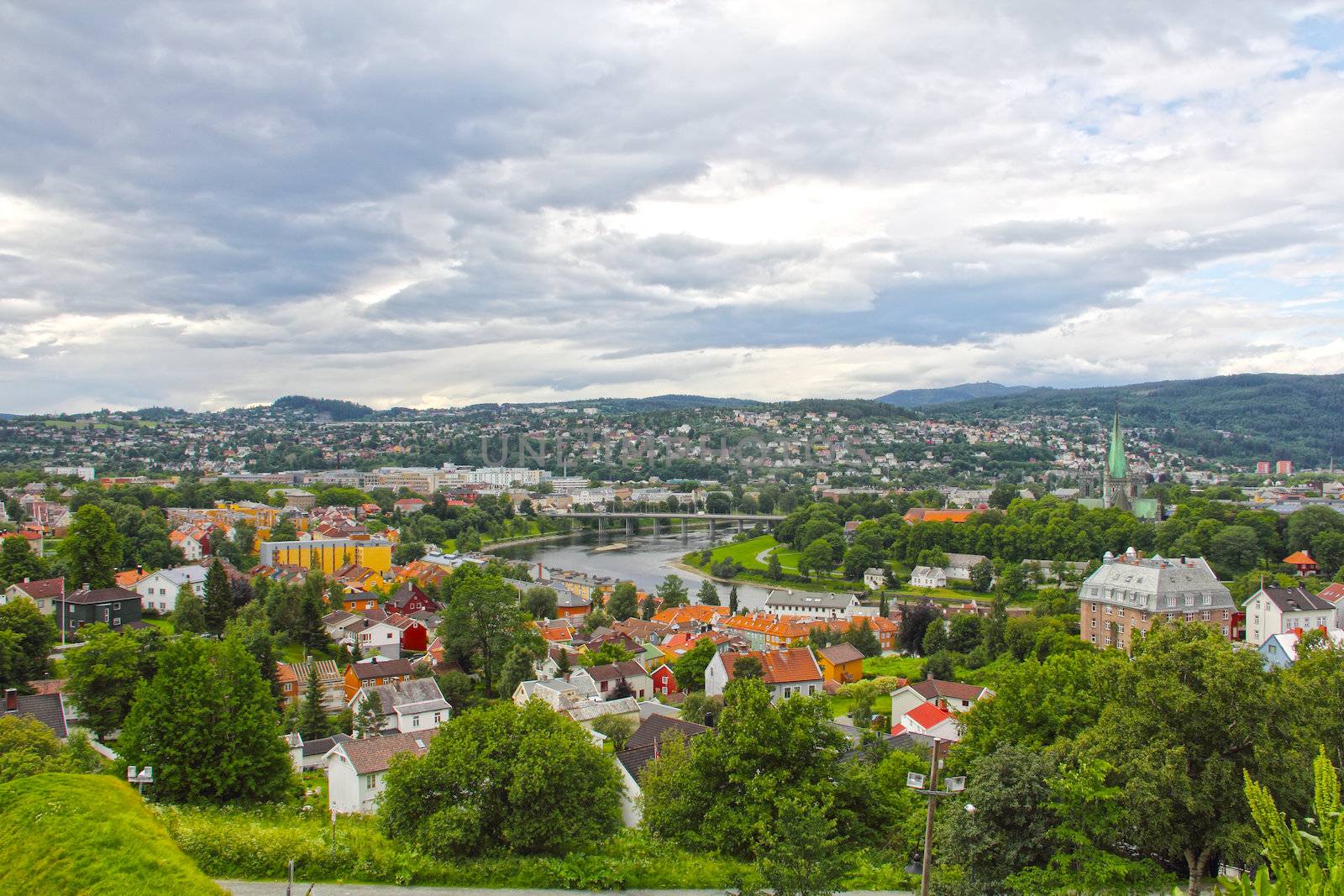 Panorama of Trondheim by destillat