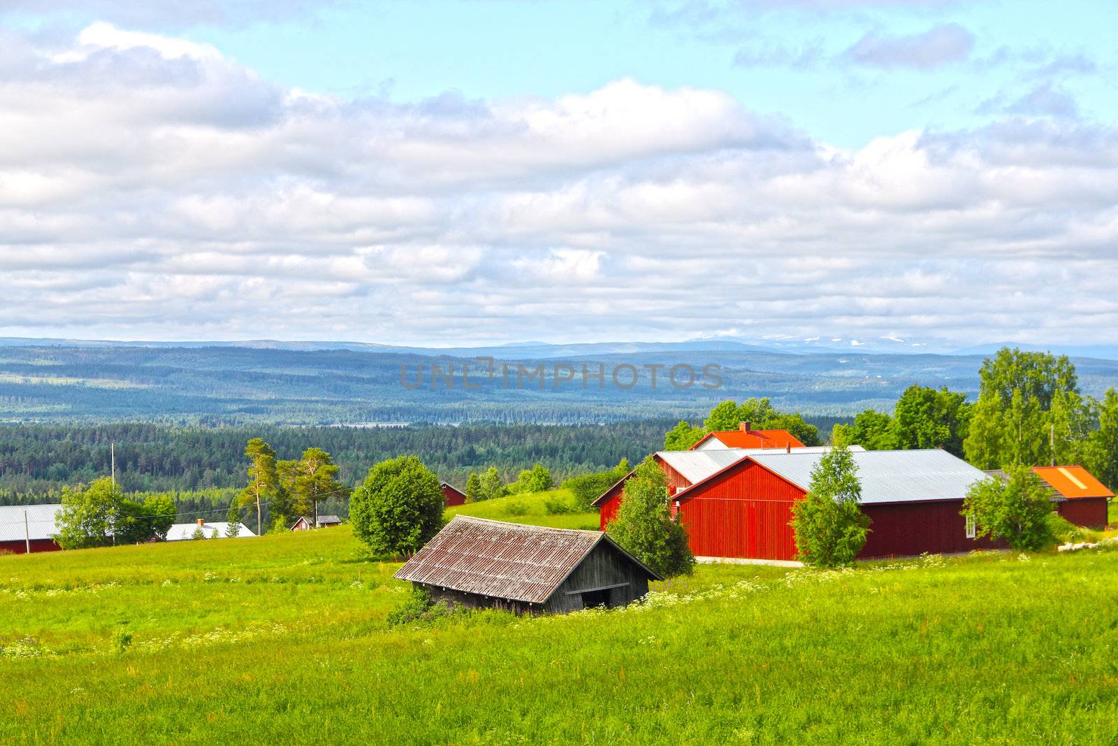 Landscape and village by destillat