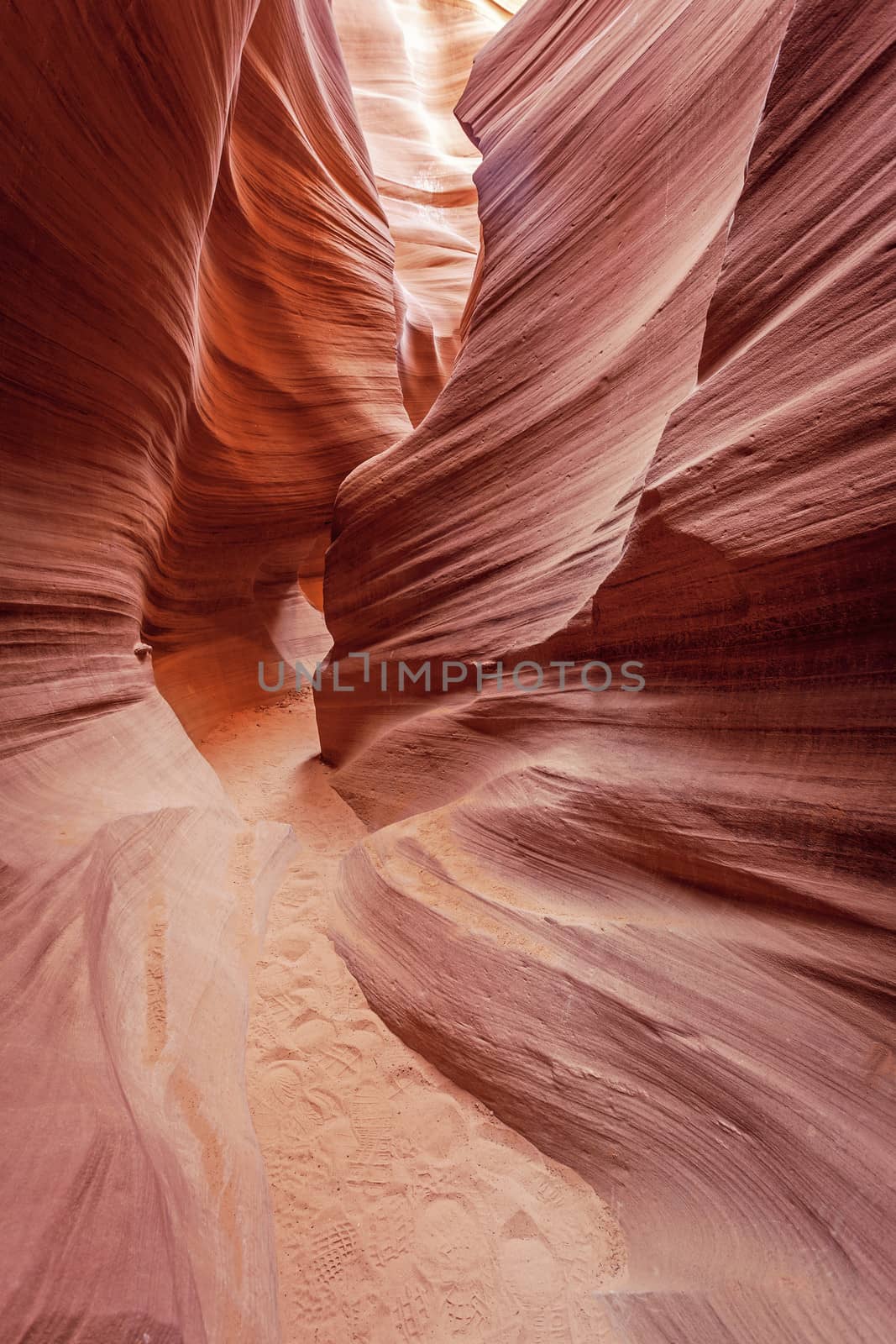 Famous view in Antelope Canyon, Page, Arizona, USA 