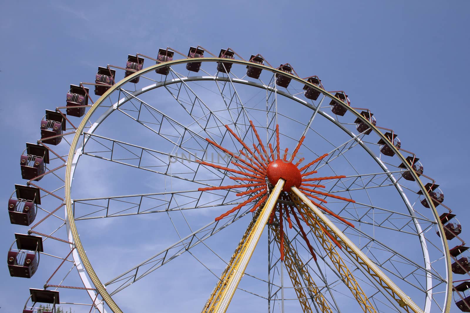 big wheel over blue sky