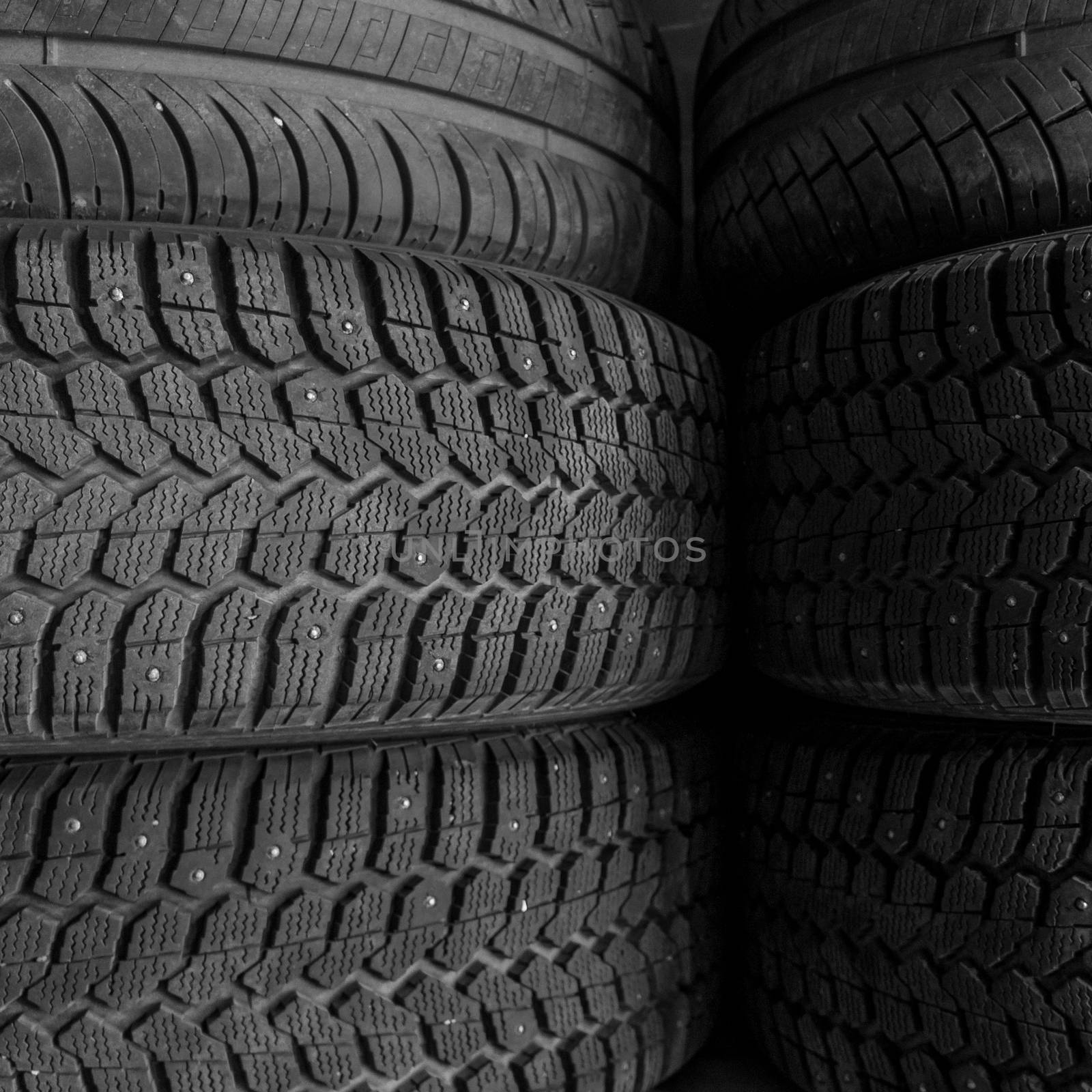 Tire stack background by gilmanshin