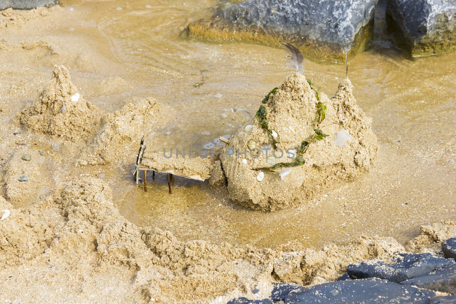 Sand Castle on the Beach, Netherlands