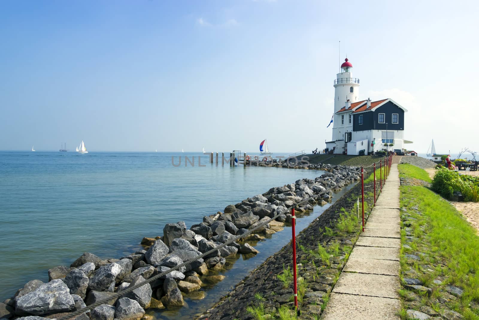 The road to lighthouse, Marken, the Netherlands