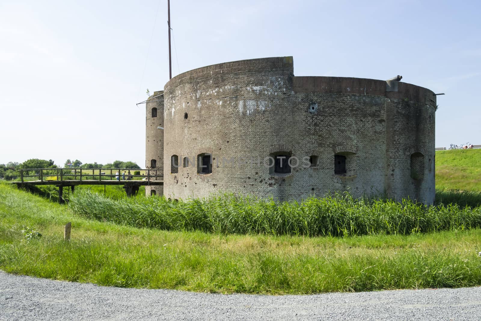 ruins of old fortification in Muiden, Netherlands