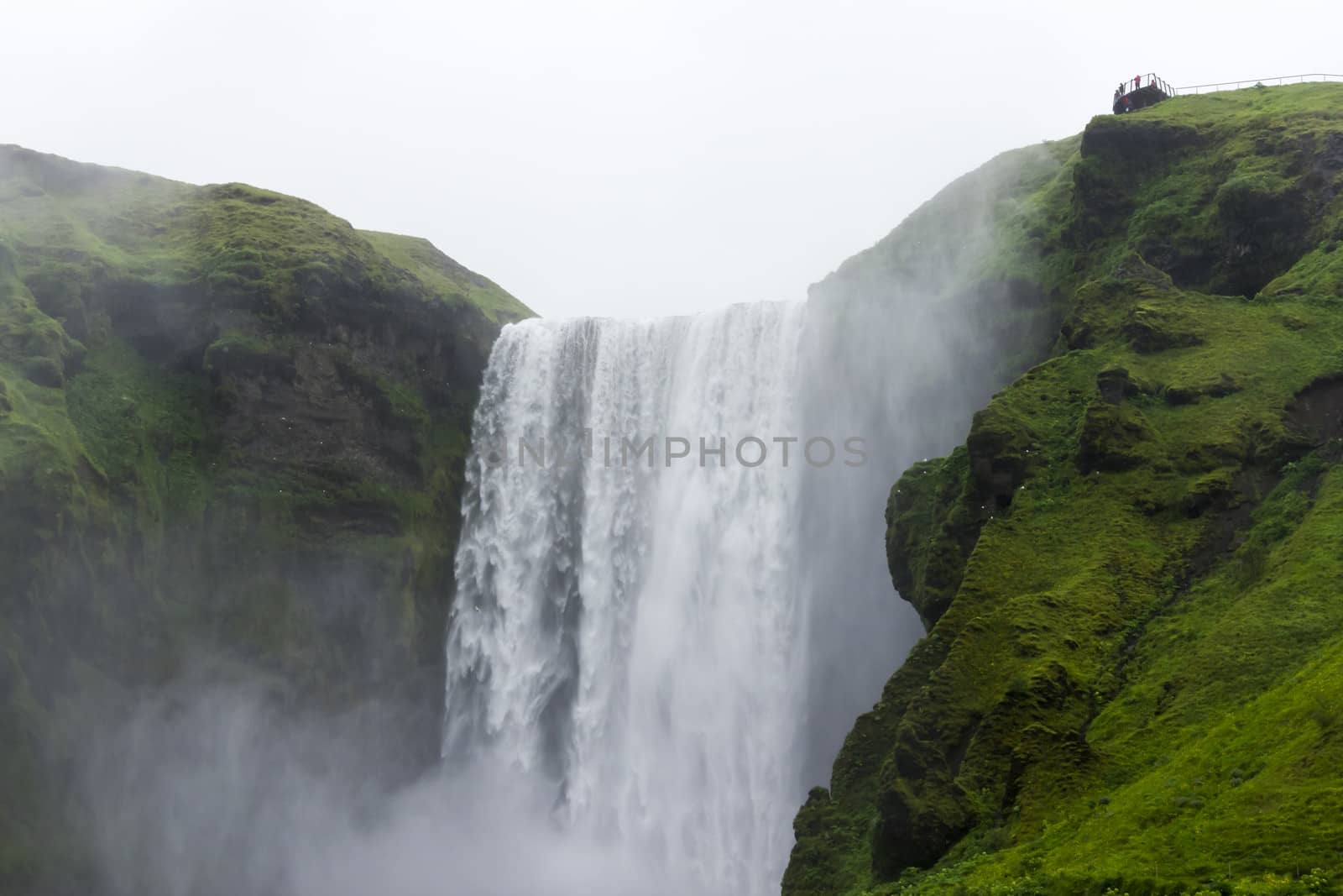 Skogafoss waterfall in Iceland, summer by Tetyana