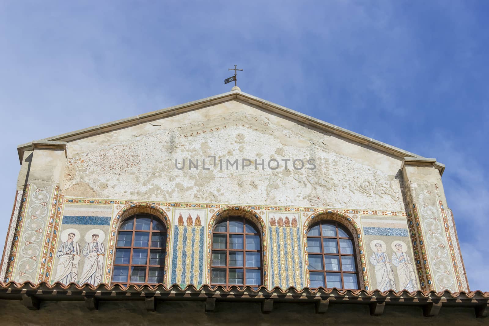 Croatia - Porec on Istria peninsula. Euphrasian Basilica - UNESCO World Heritage Site.