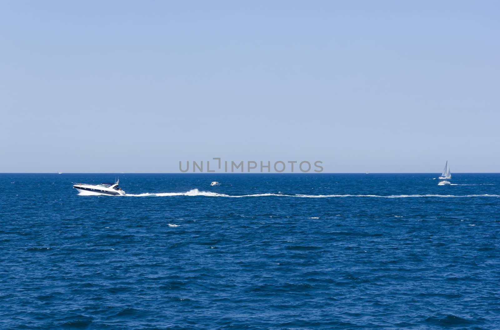 Boats in the Adriatic Sea by Tetyana
