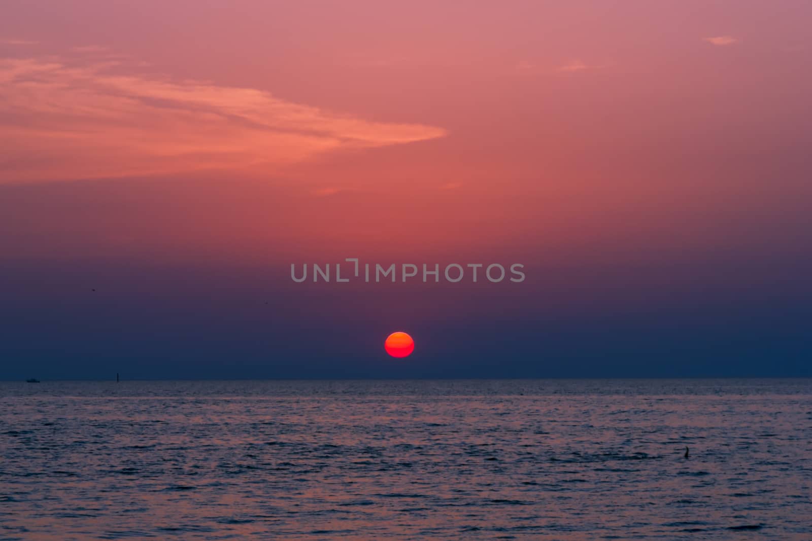 Sunset over sea, nature composition. by Tetyana