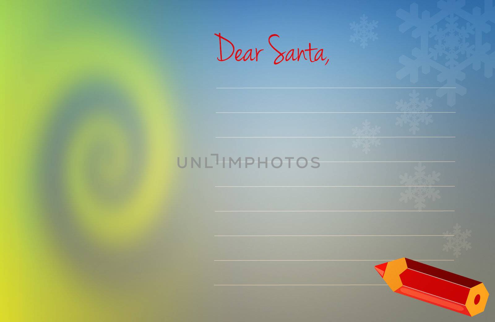 letter to Santa Claus for Christmas