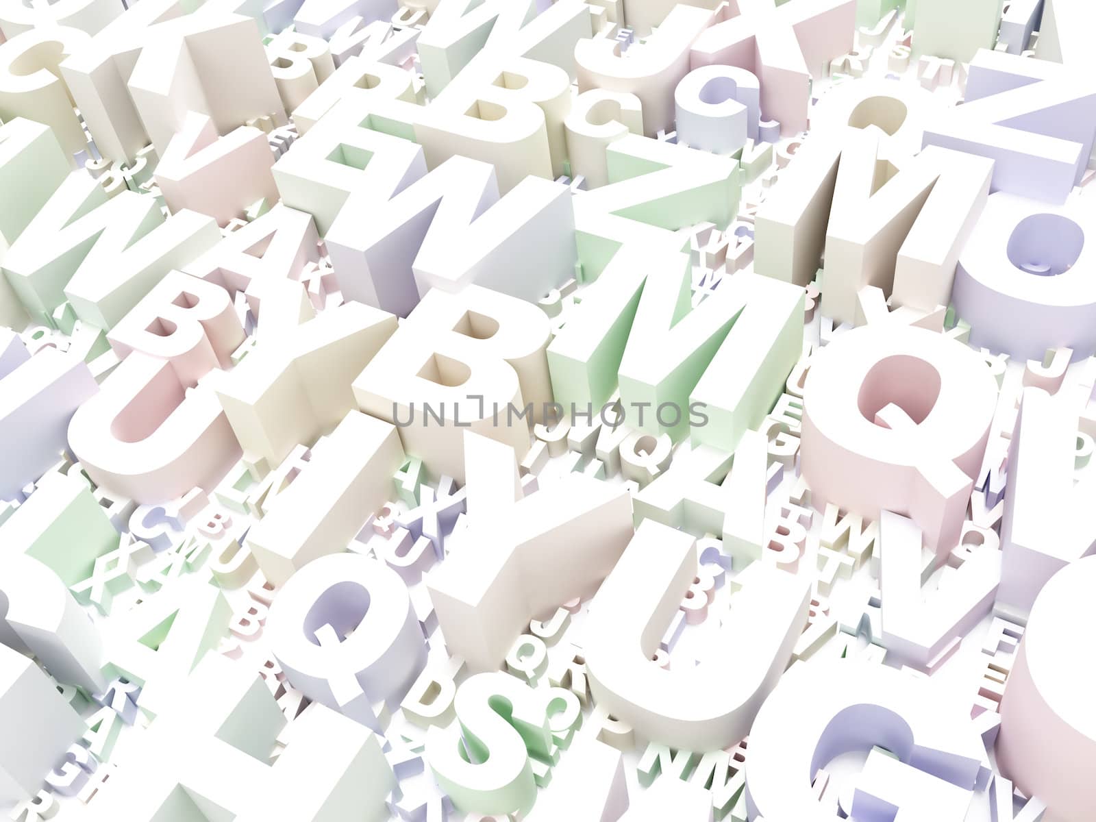 Text background, 3D render