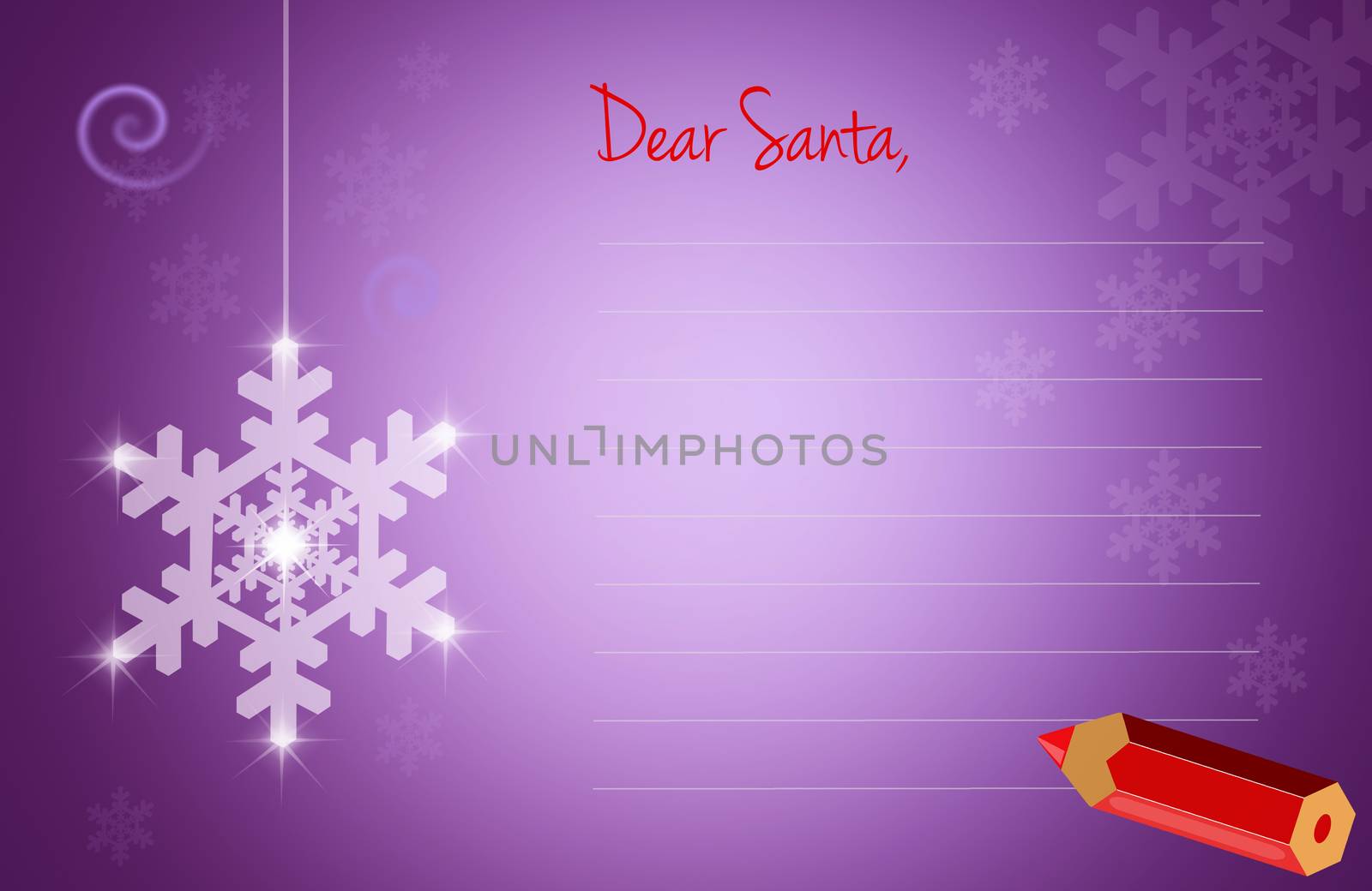 letter to Santa Claus for Christmas