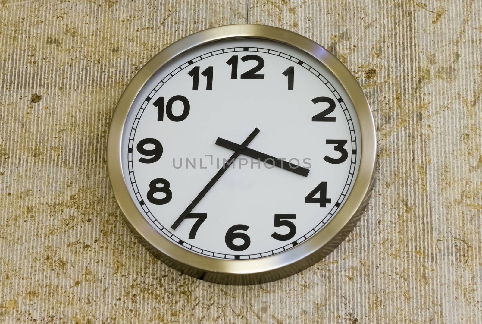 metal clock on the wall