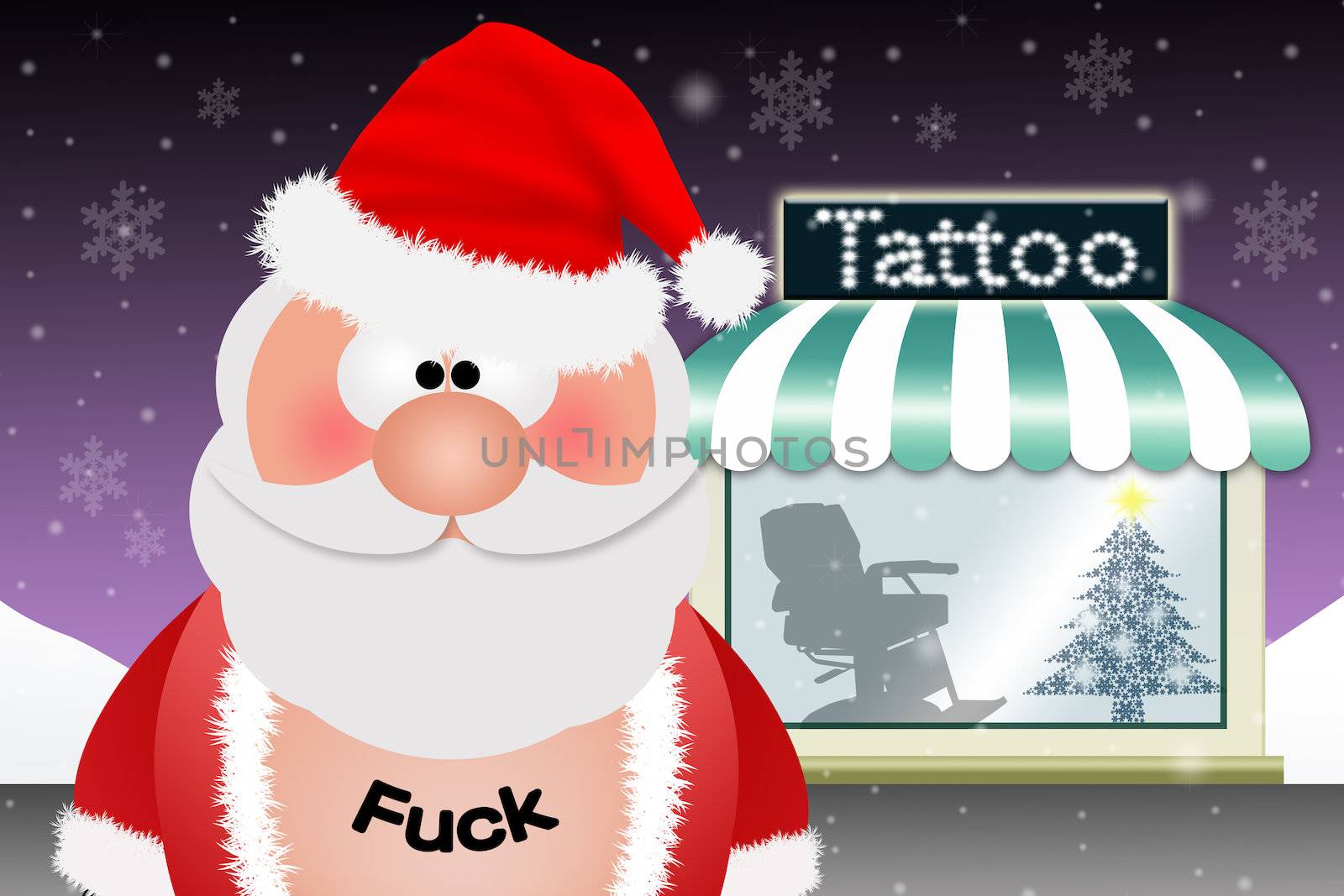 Santa Claus with tattoo by sognolucido