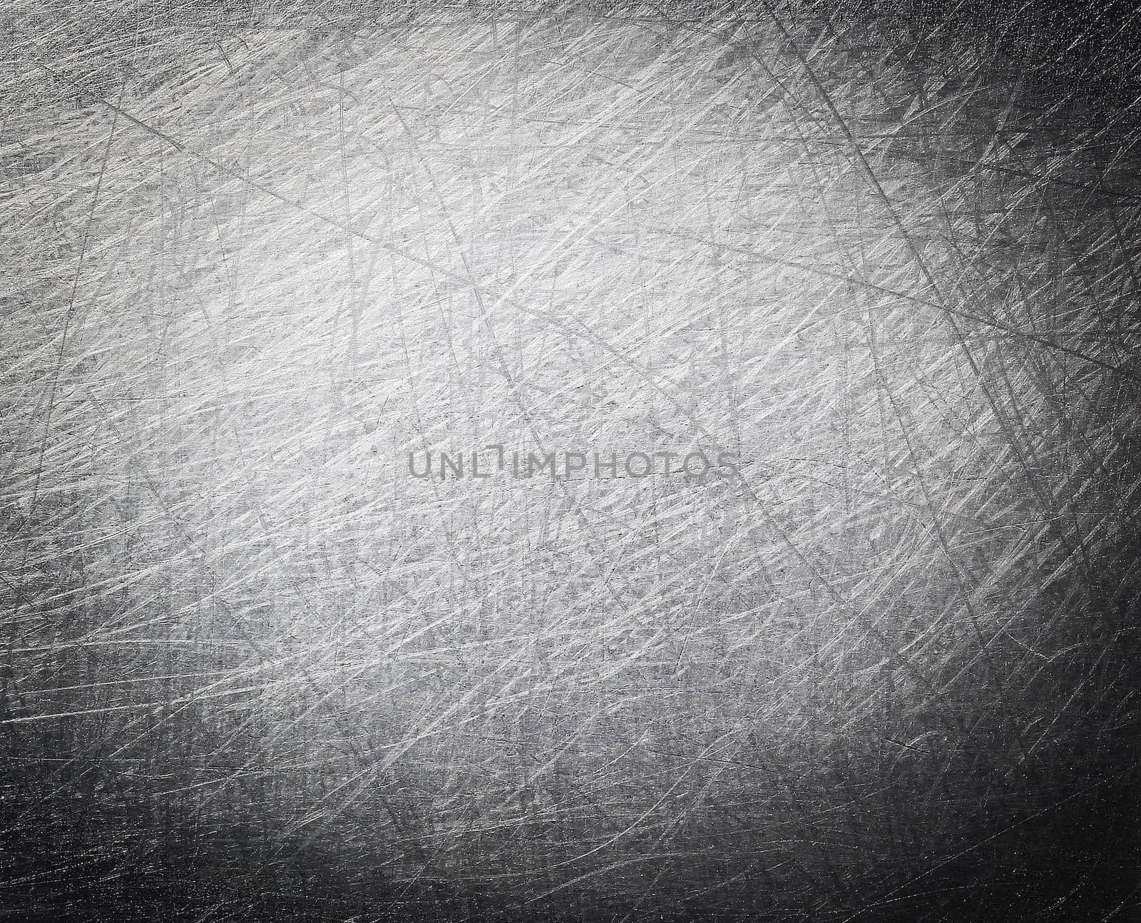 Scratched metal texture background. Close up