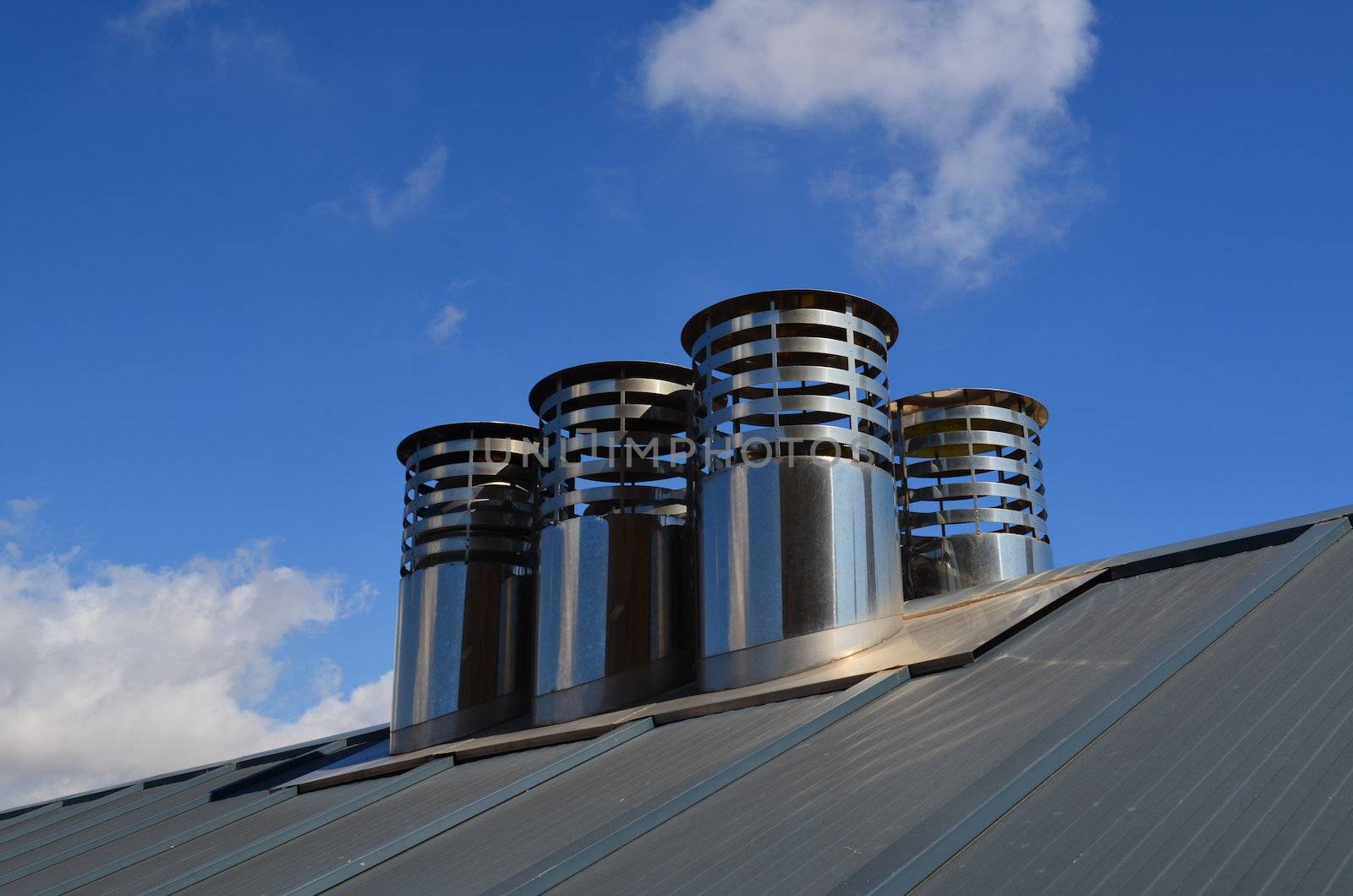 Modern stainless steel roof ventilation chimney stacks