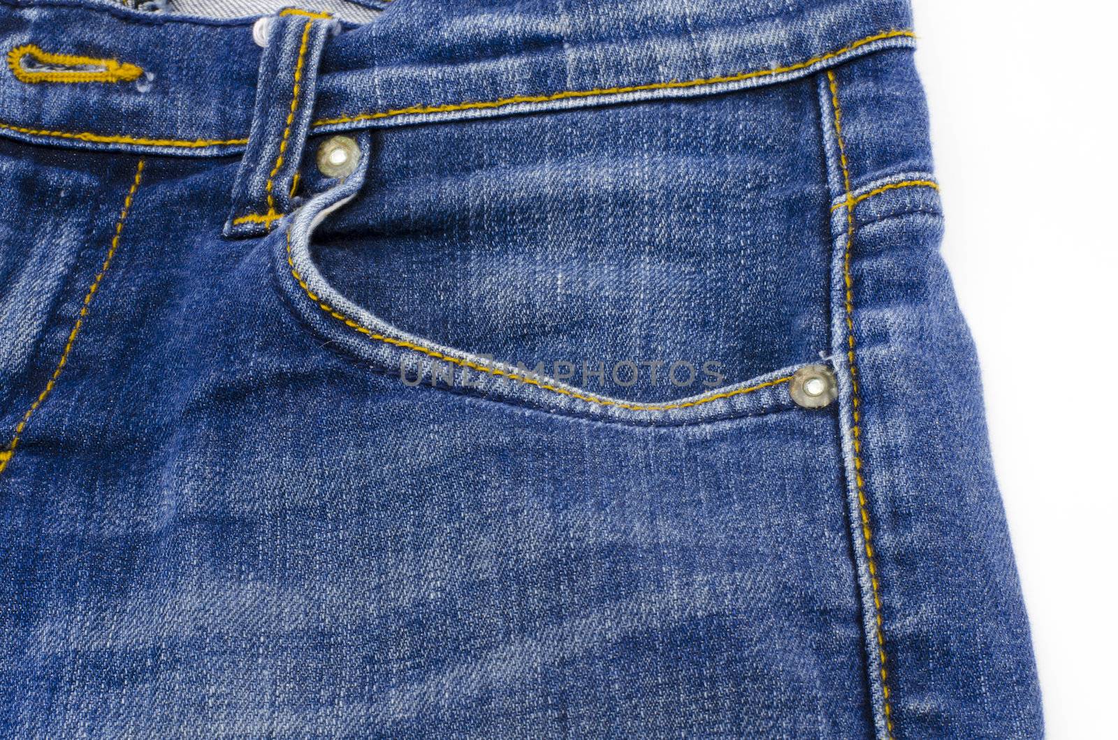 blue jean isolated on white background