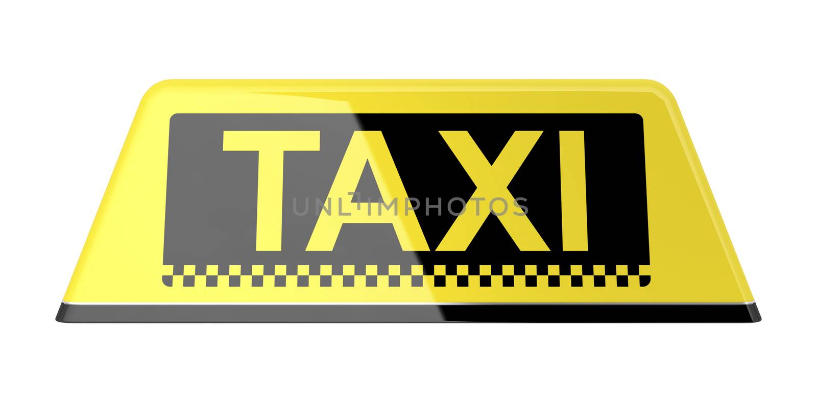 Taxi sign isolated on white background