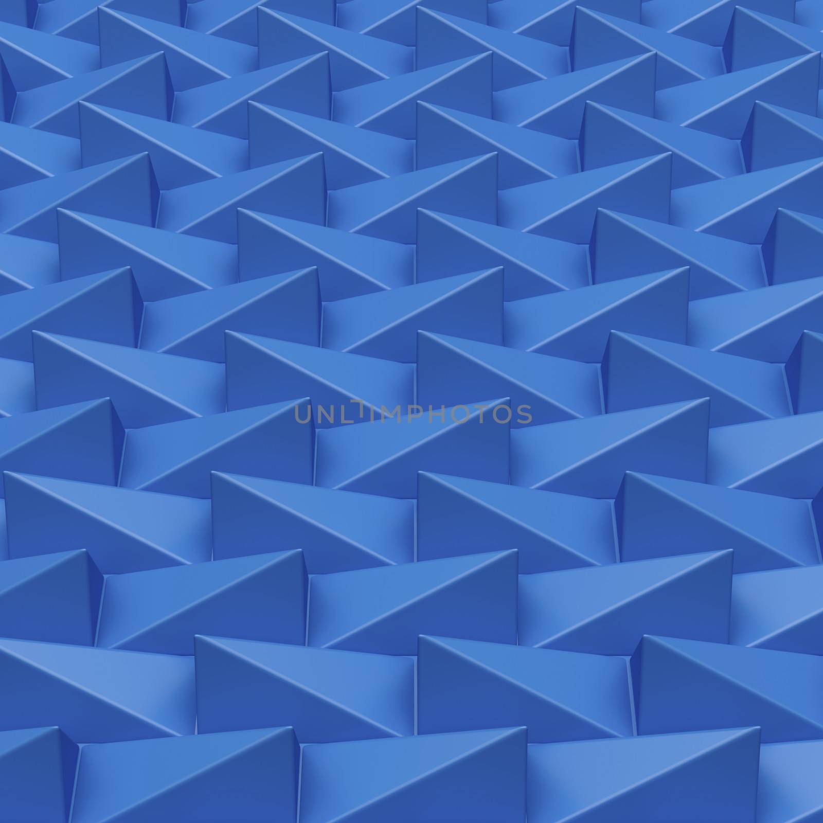 Blue abstract background with 3d pyramids