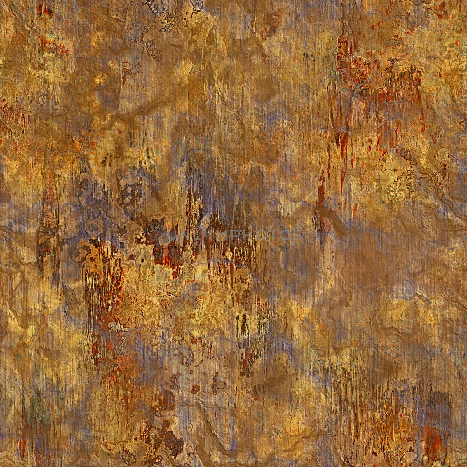 Square piece rusty structure in various color. Seamless texture.
