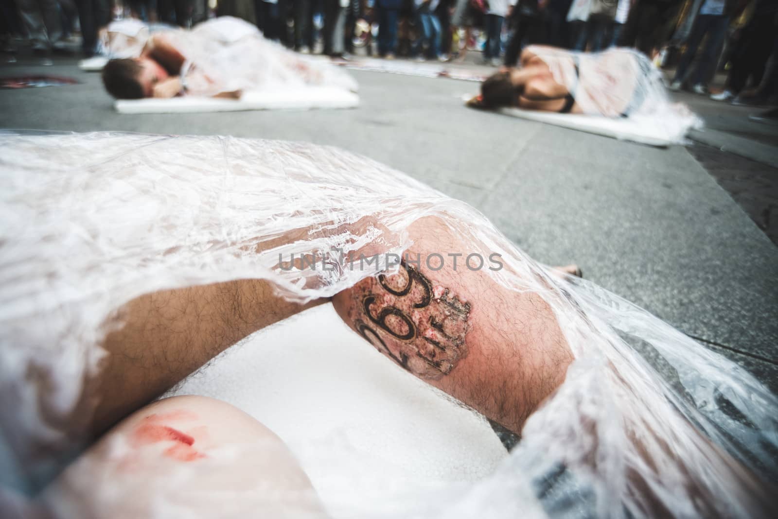 269 life manifestation in Milan on September, 26 2013 by peus
