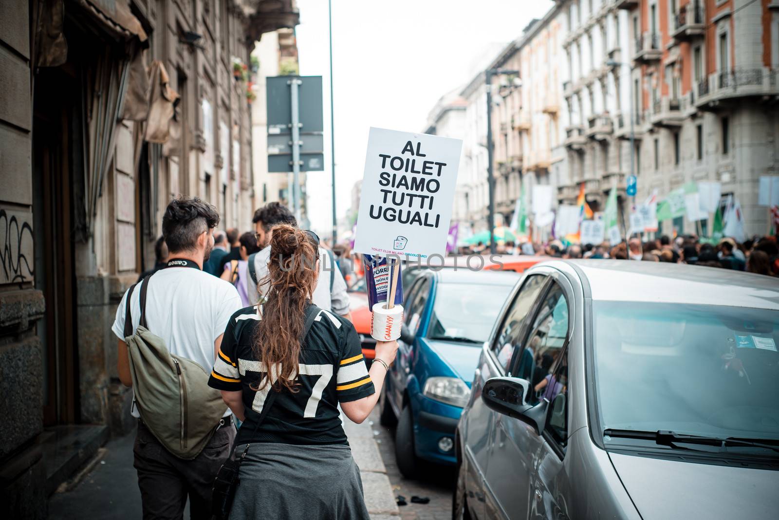 MILAN, ITALY - JUNE 29: gay pride manifestation in Milan June 29, 2013. Normal people, gay, lesbians, transgenders and bisexuals take to the street for their rights organizing a street parade party