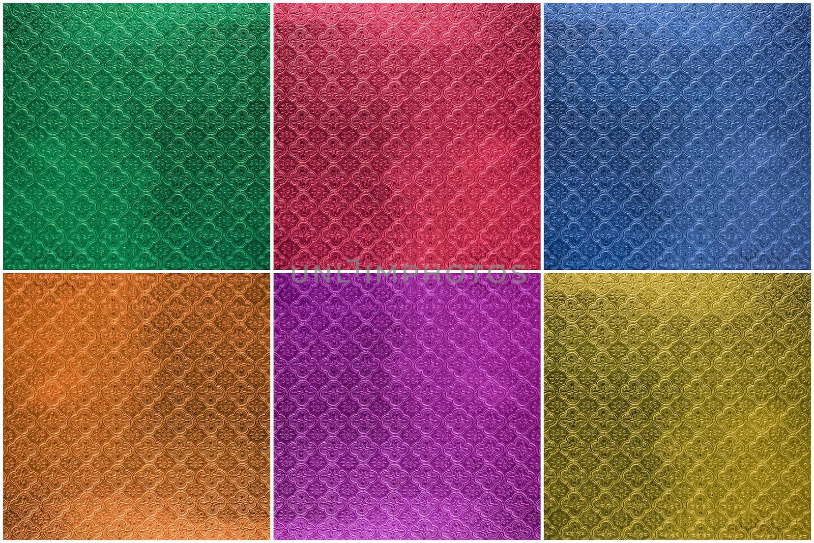 Set Of Old Glass Tiles Texture, Background  (Green, Blue, Red, Orange, Pink, Yellow)