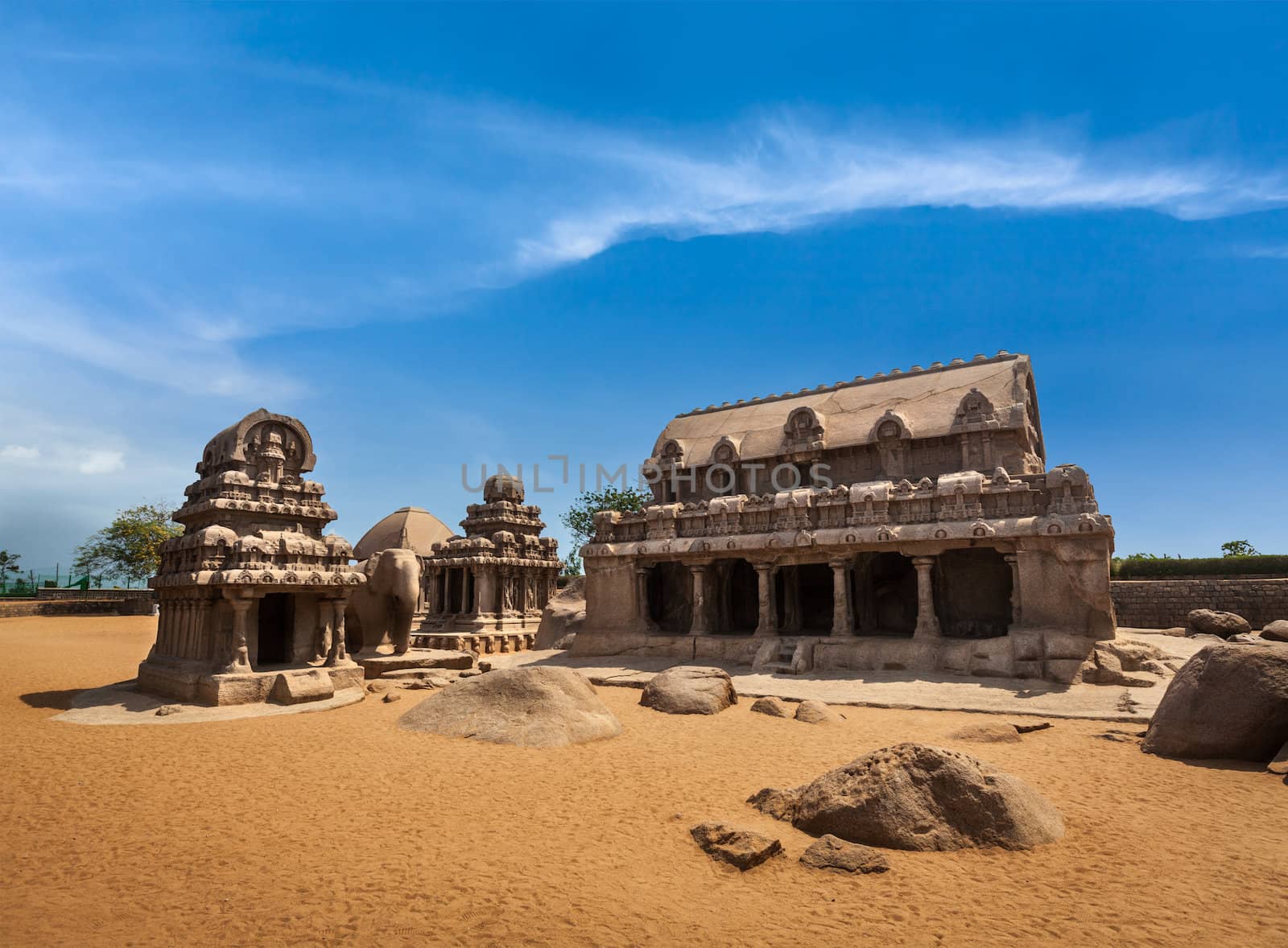 Five Rathas. Mahabalipuram, Tamil Nadu, South India by dimol