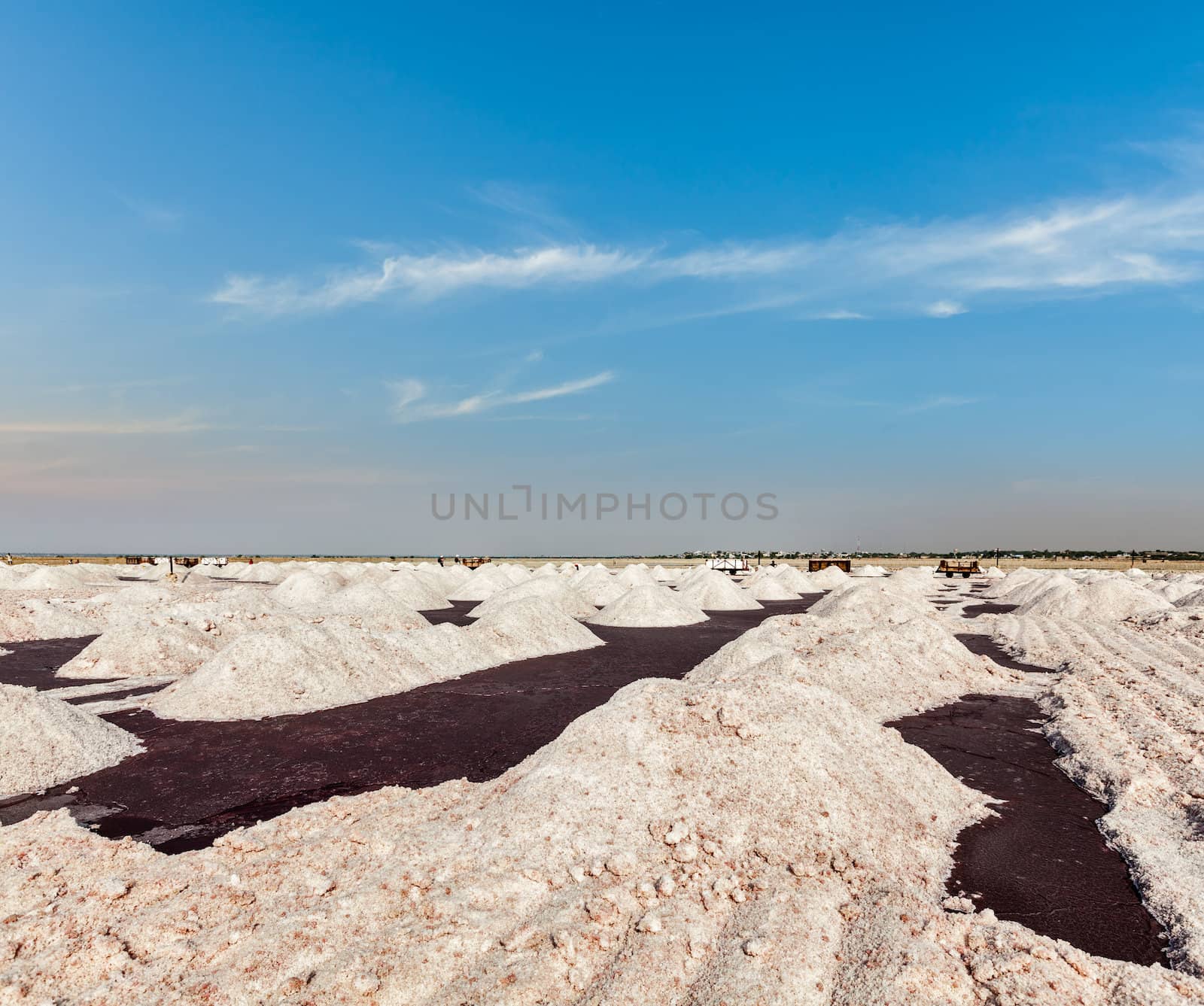 Salt mine at Sambhar Lake, Sambhar, Rajasthan, India by dimol