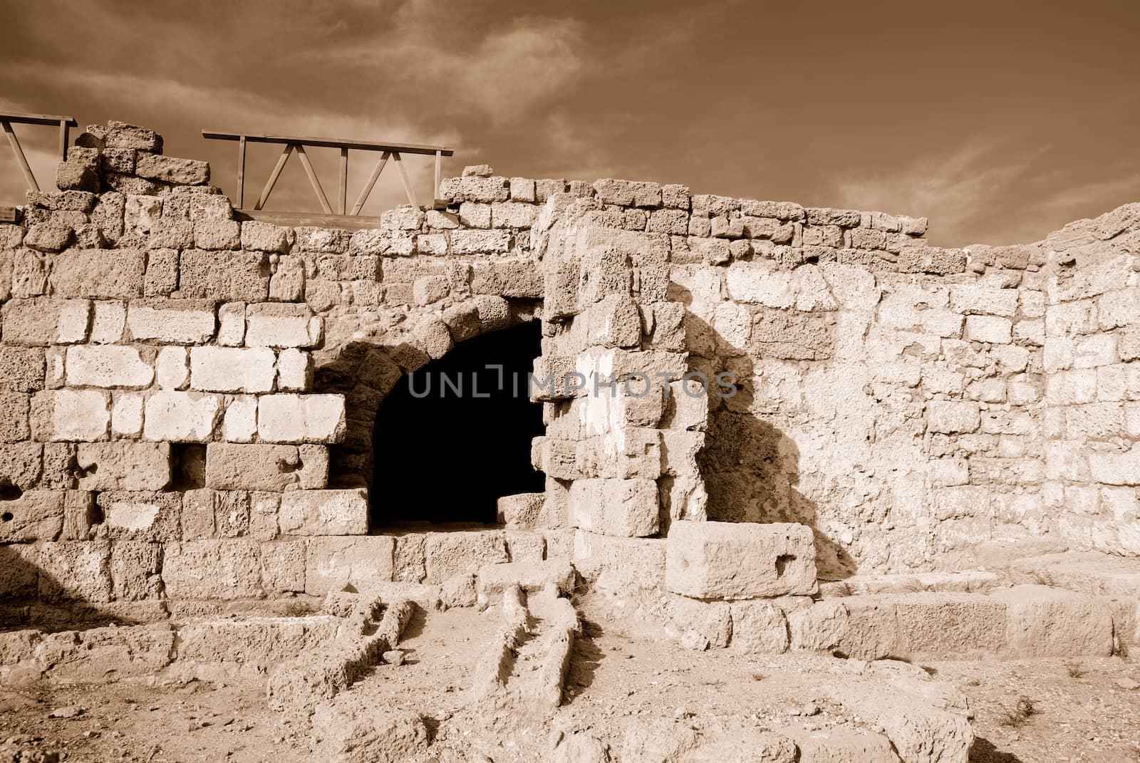 Ruins of an ancient Caesarea, Israel.