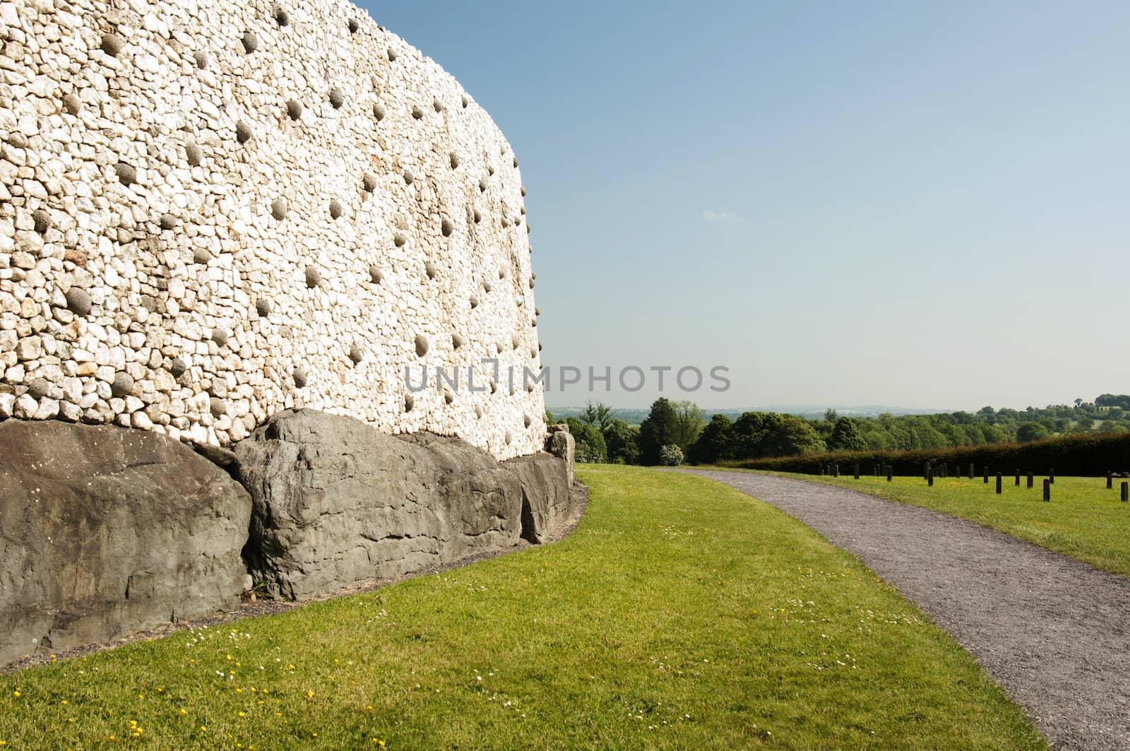 Newgrange is a prehistoric monument in Ireland, It was built about 3200 BC during the Neolithic period, which makes it older than Stonehenge and the Egyptian pyramids.