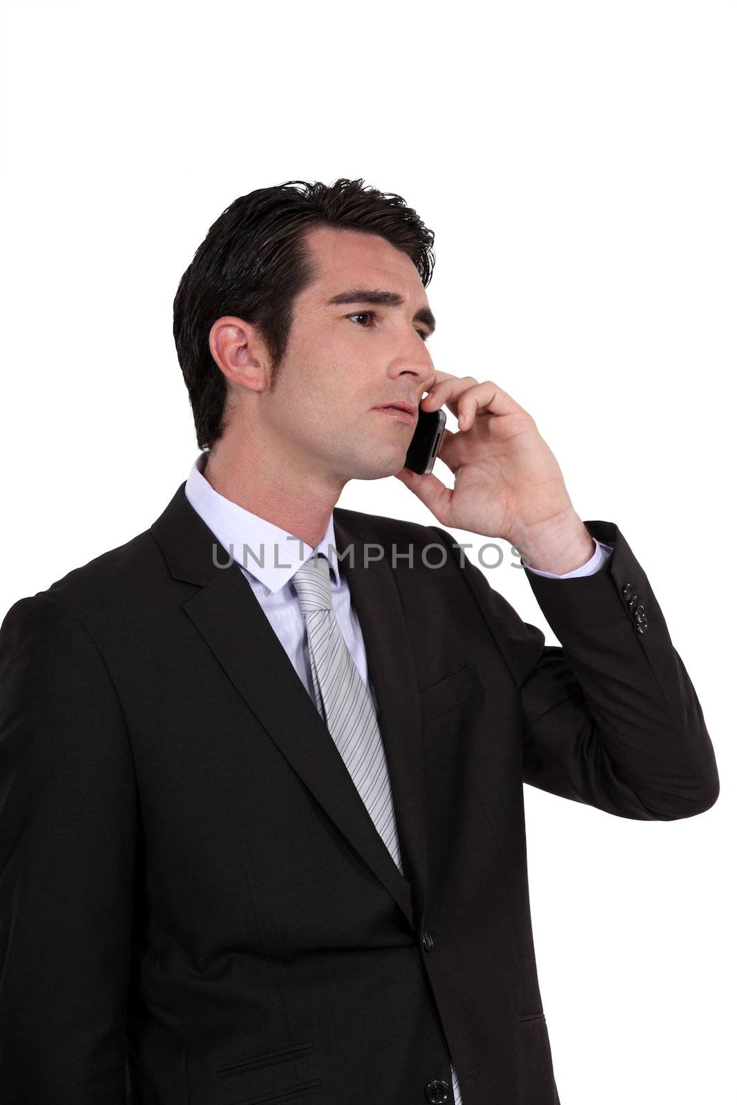 Businessman using a cellphone