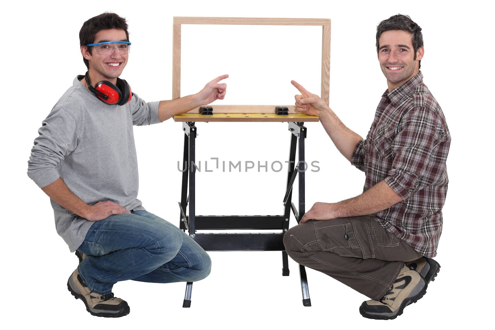 duo of carpenters all smiles