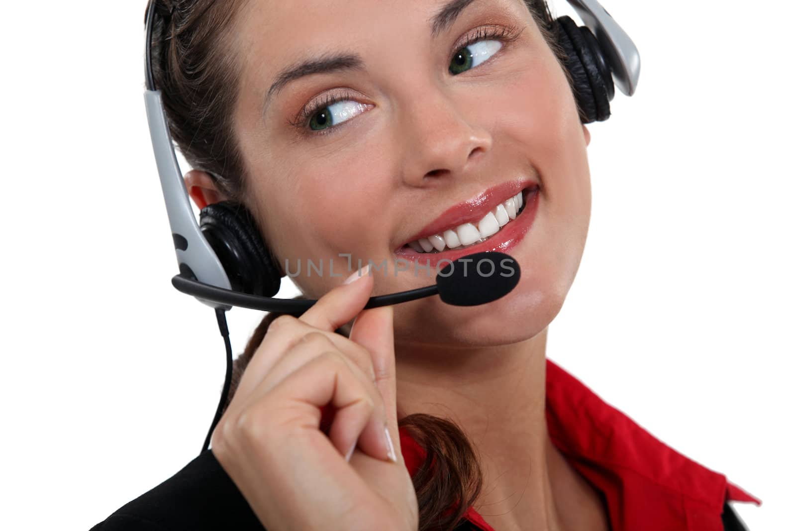 portrait of a call center employee
