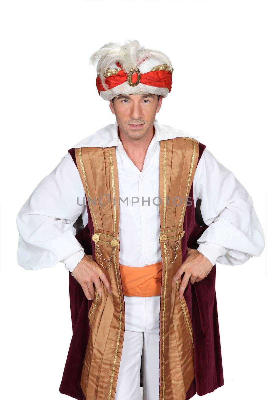 Man dressed in genie costume by phovoir