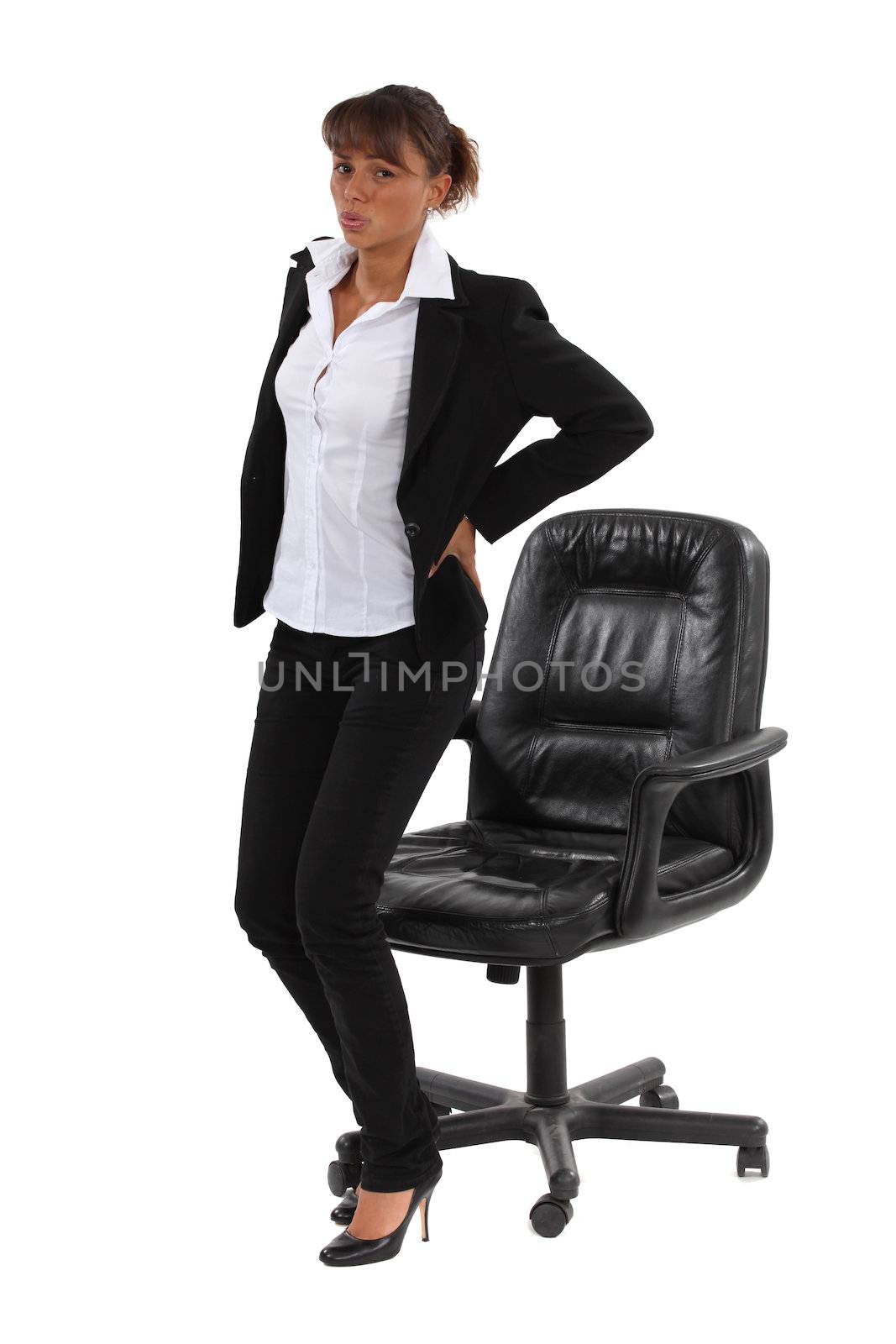 Businesswoman sat down for too long by phovoir