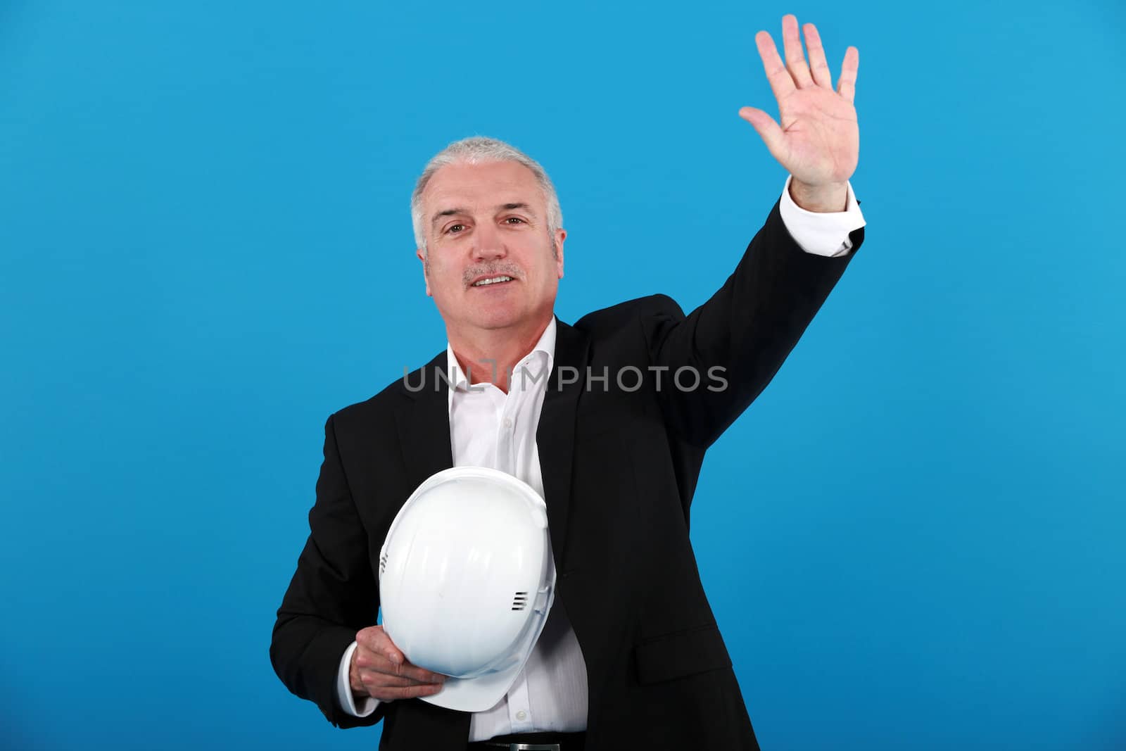 Architect making stop gesture by phovoir