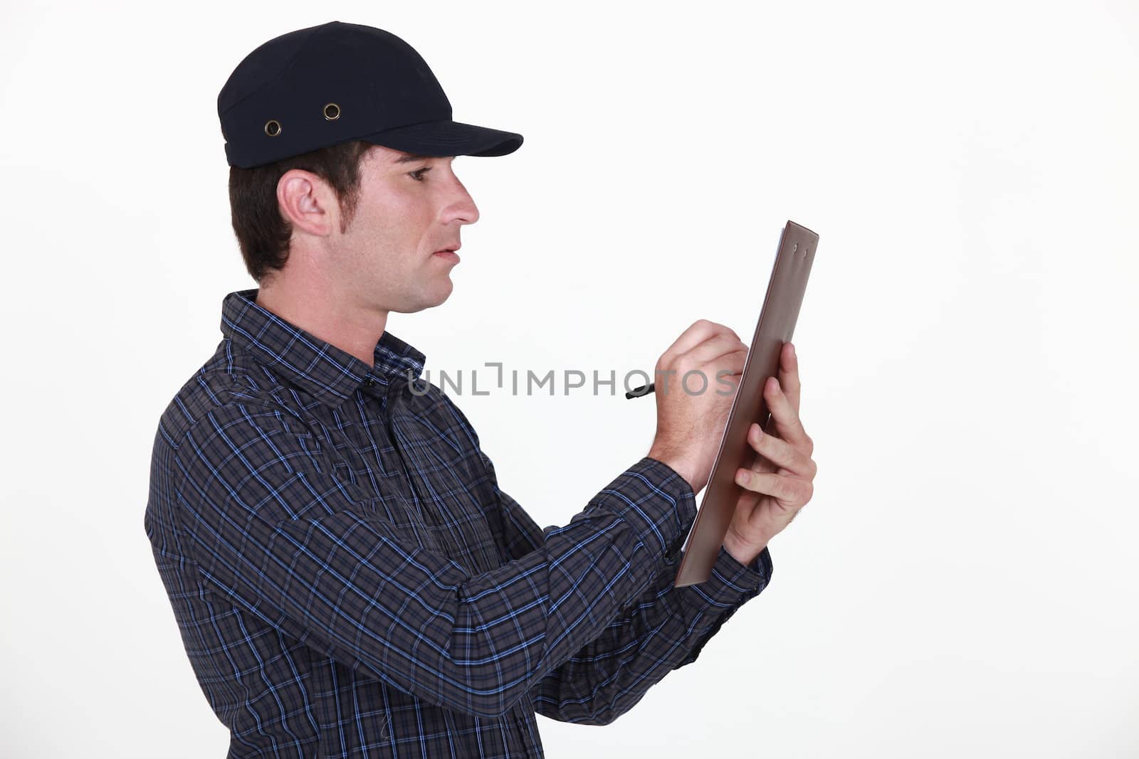 Man with a clipboard by phovoir