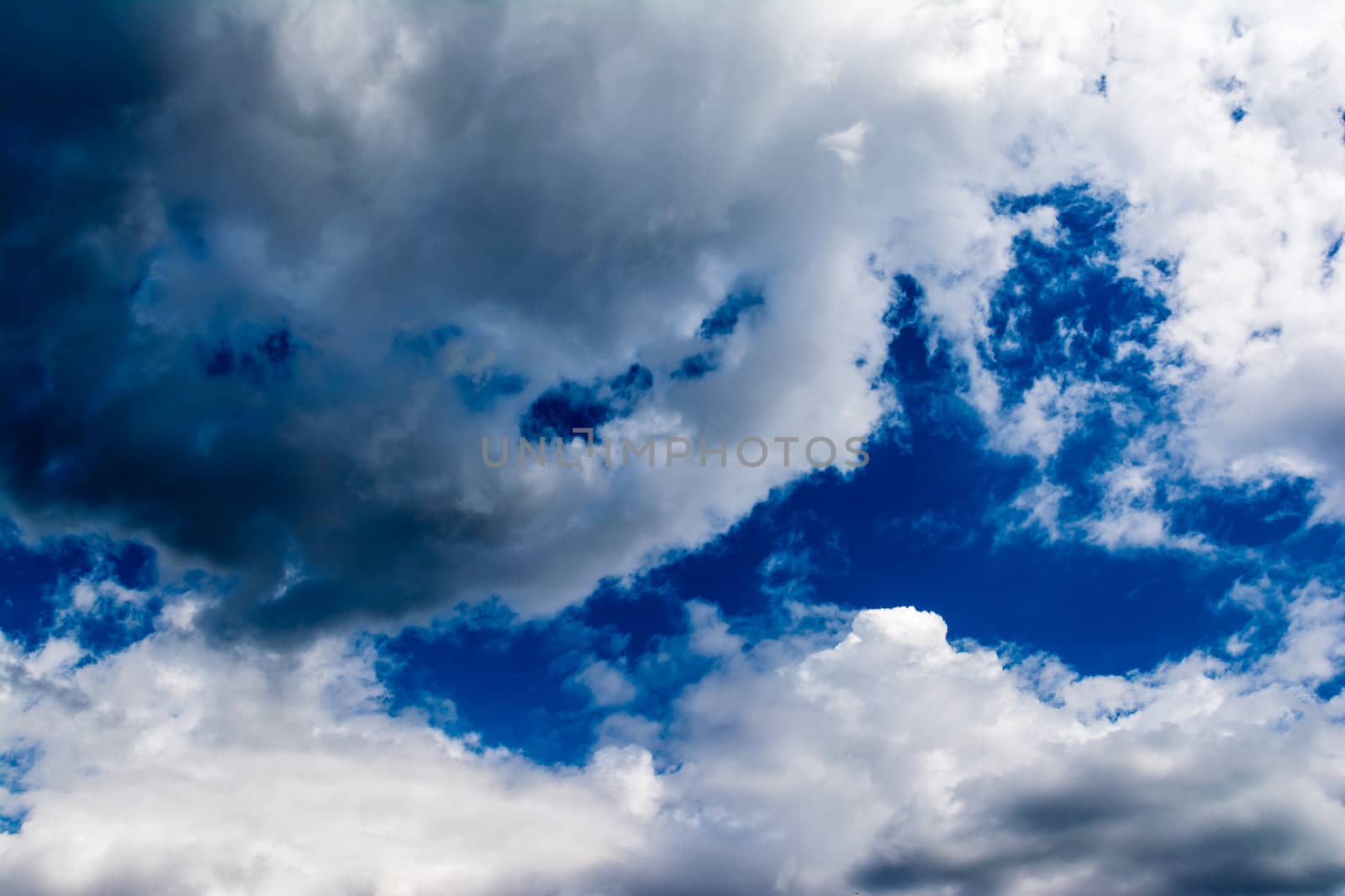 Dark and white Sky Clouds with vivid colors