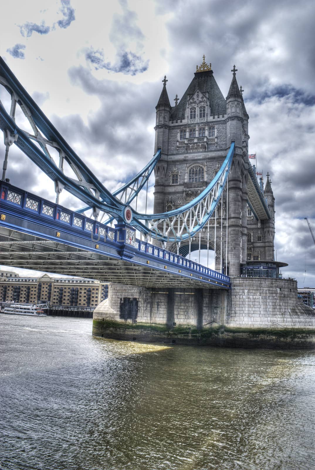 beautiful view of the tower bridge in hdr. London