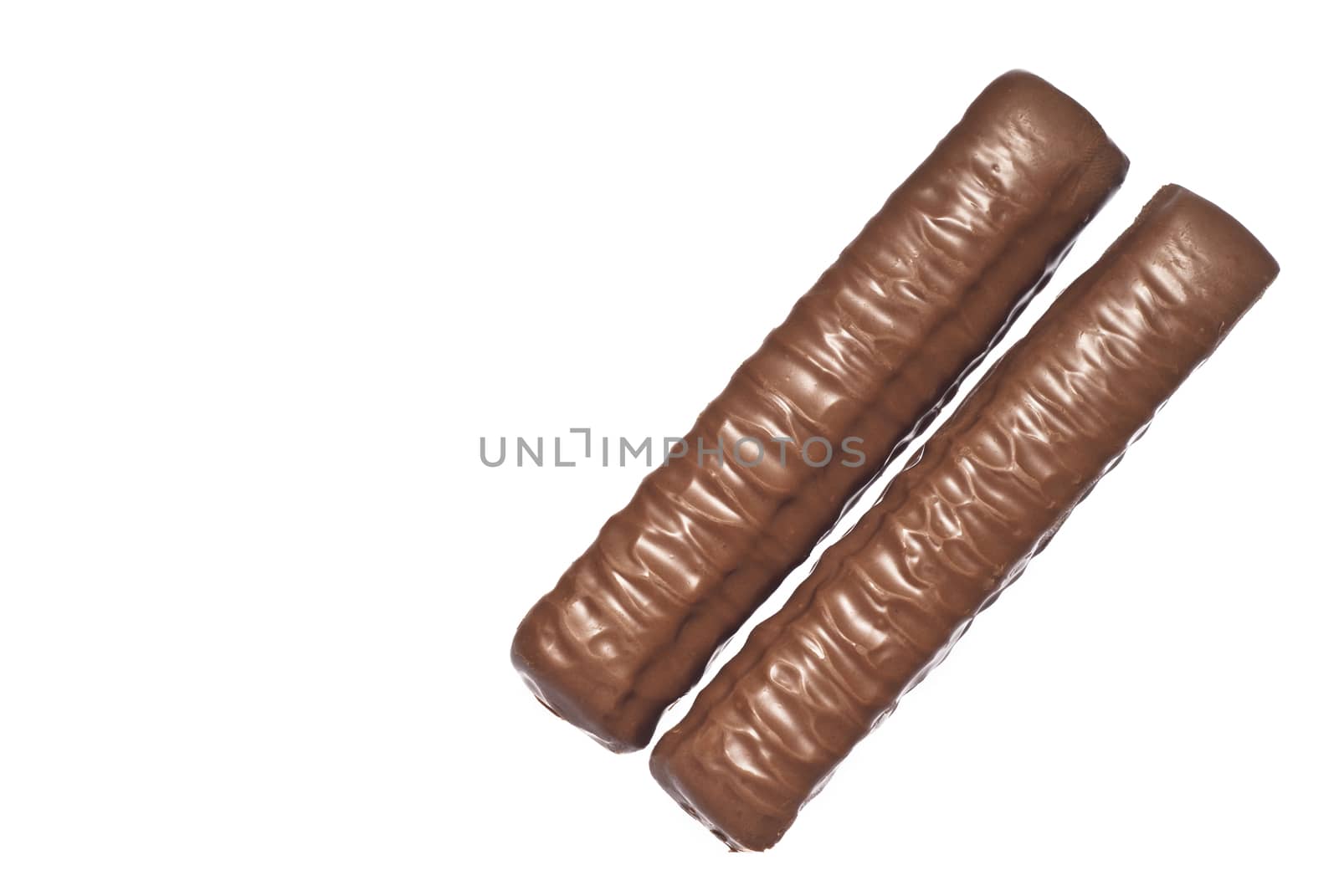 Chocolate bar isolated on white background