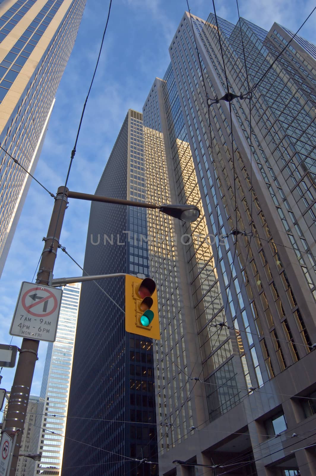glass wall of a high-rise building in downtown Toronto