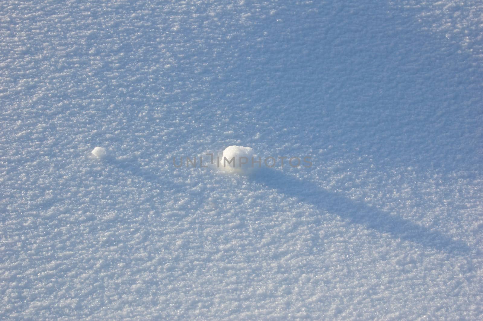 Two snowballs on snow background