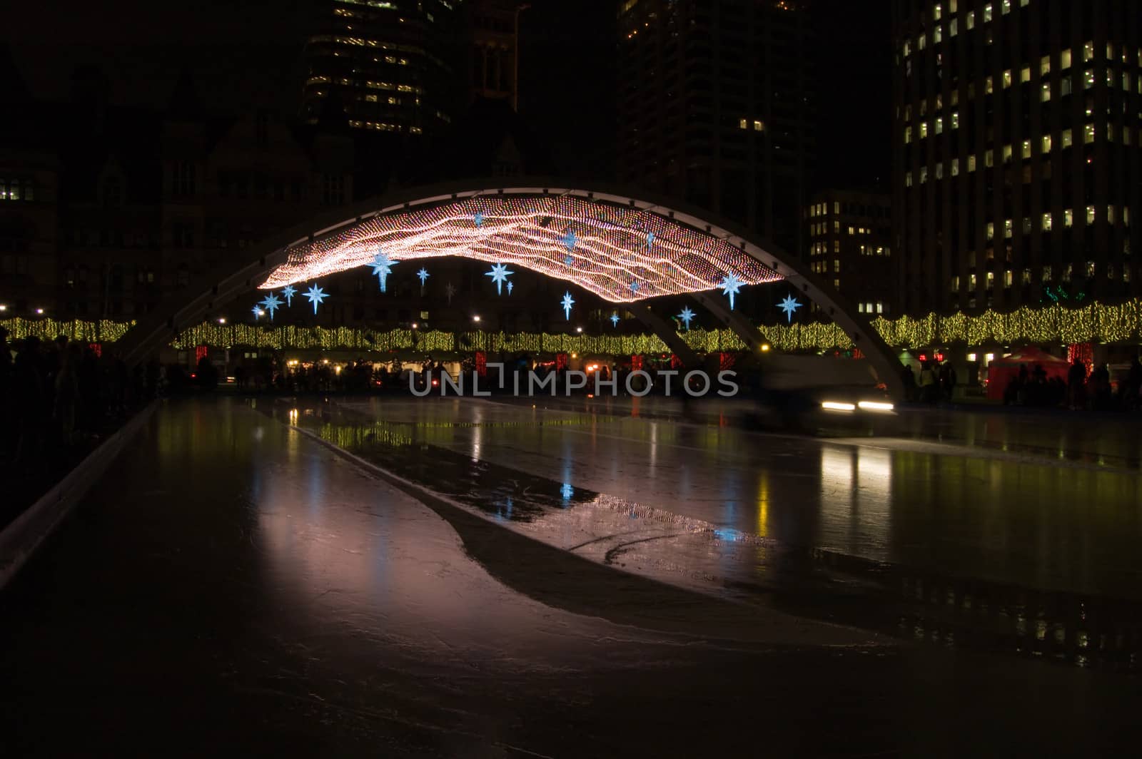 Skating ring in Toronto downtown