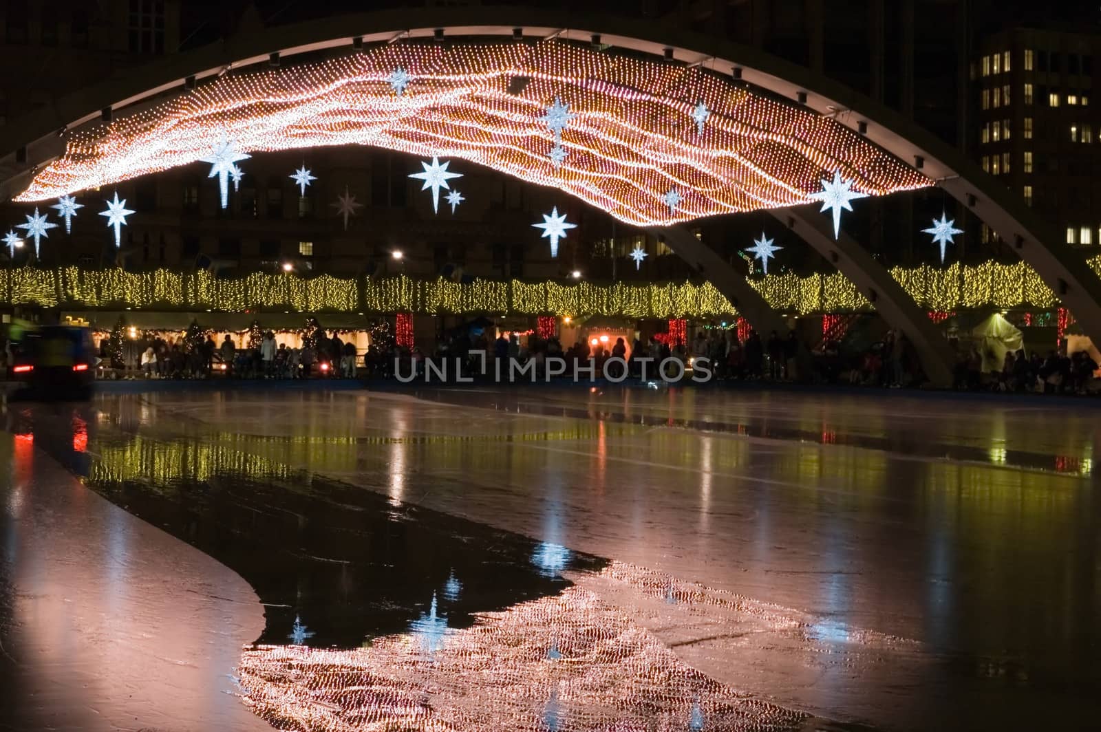 Skating ring in Toronto downtown