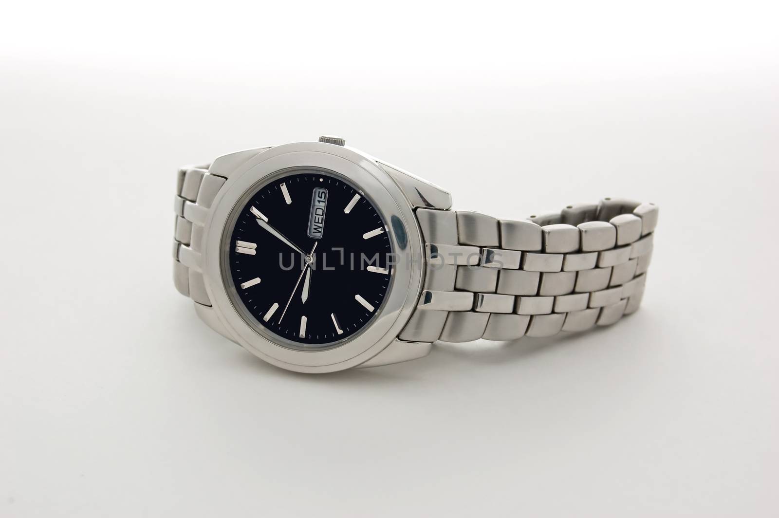 wristwatch in white background