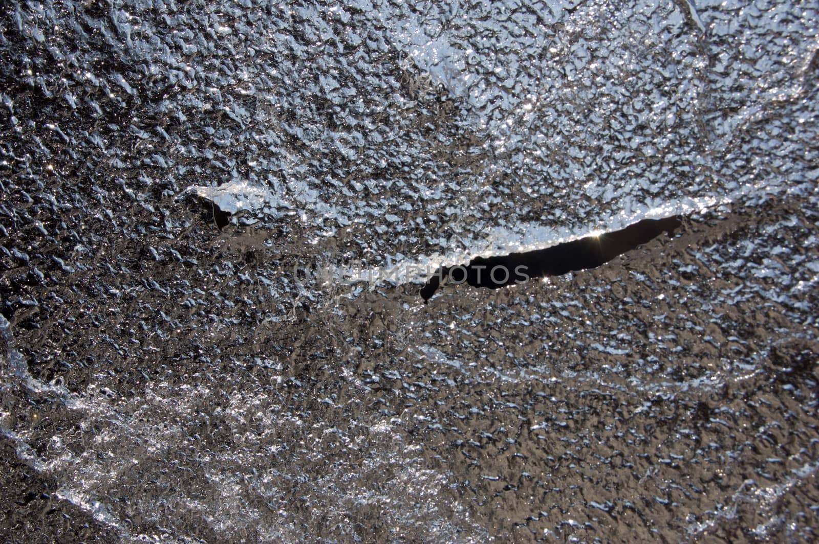 close up of ice surface