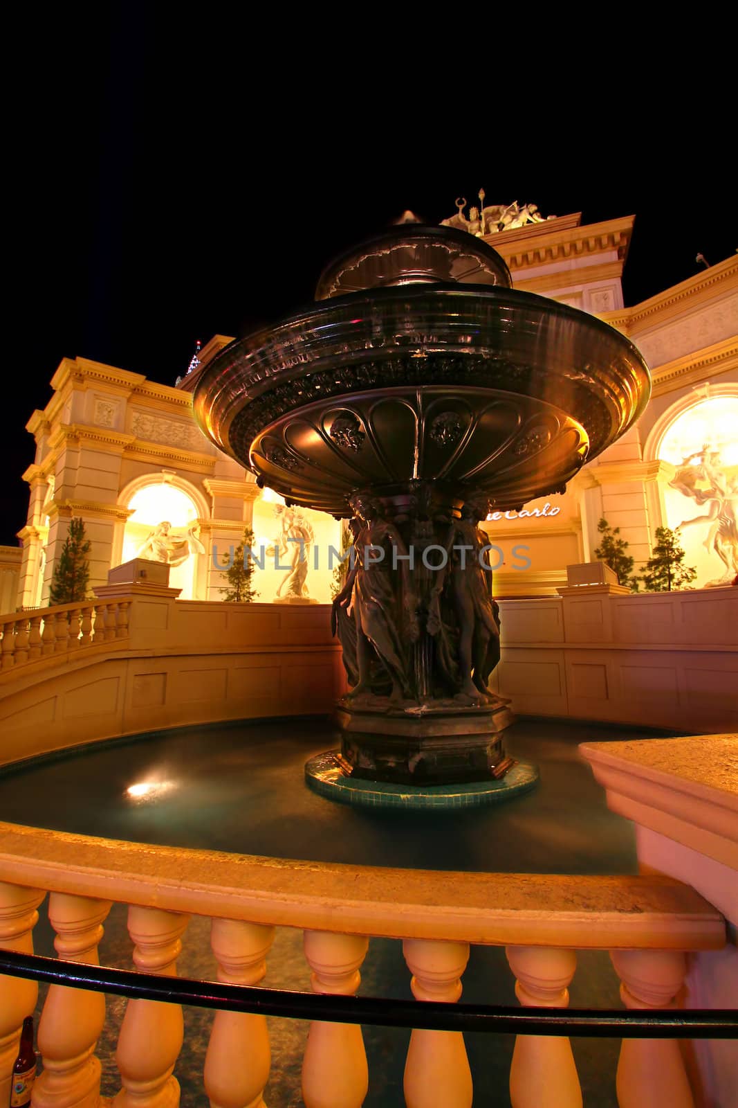 Las Vegas, USA - April 22, 2012: The entrance to the Monte Carlo Resort and Casino in Las Vegas.  The Monte Carlo opened in 1996 and has over 2,900 rooms available for visitors.